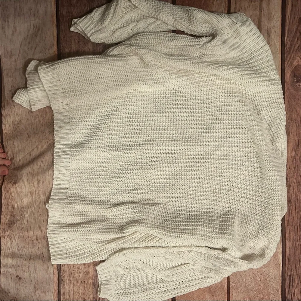 Davi & Dani Off White Oversized Cardigan Size 2X - Picture 3 of 4